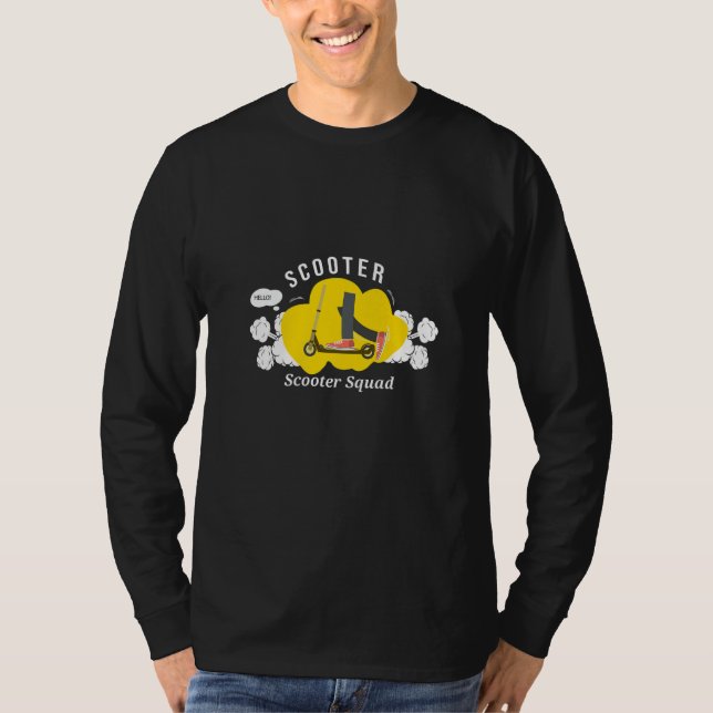Camiseta Scooter  Electric Stunt Moped Rider Motorcycle Bik (Frente)