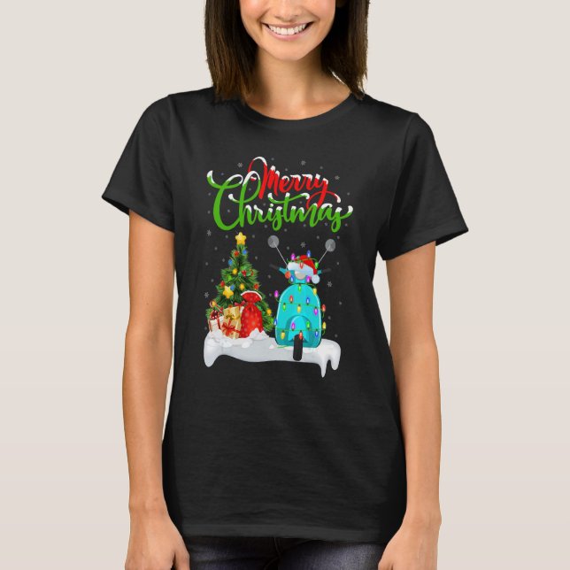 Camiseta Scooter   Xmas Decorations Santa Scooter Christmas (Frente)