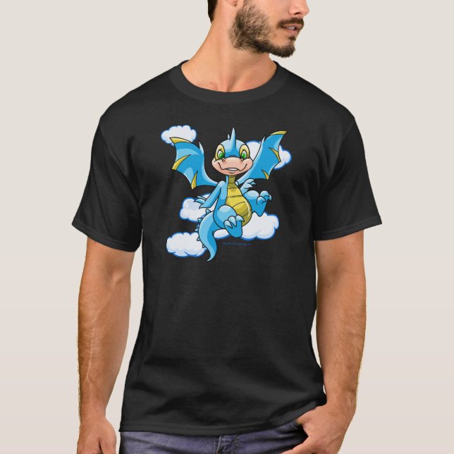 Camiseta Scorchio azul com sua cabeça nas nuvens (Frente)