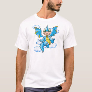 Camiseta Scorchio azul com sua cabeça nas nuvens