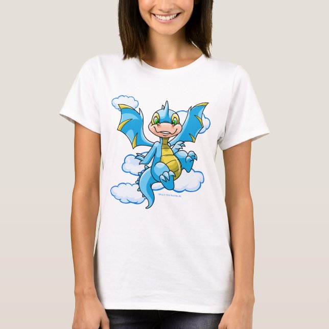 Camiseta Scorchio azul com sua cabeça nas nuvens (Frente)