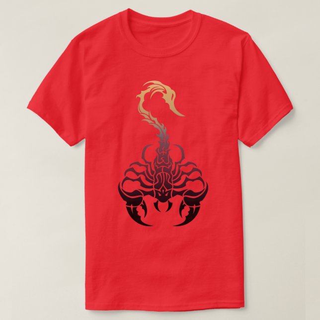 Camiseta Scorpio animal tribal escorpião-zodião, sinal celt (Frente do Design)