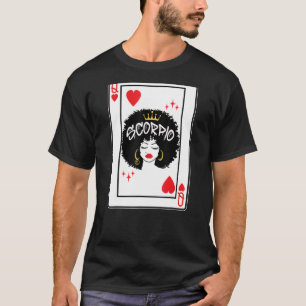Camiseta Scorpio Astrology Black Queen Ele É Cartões Blac