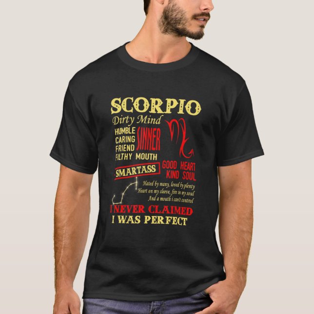 Camiseta Scorpio Birthday - Sinal de Zodiac (Frente)