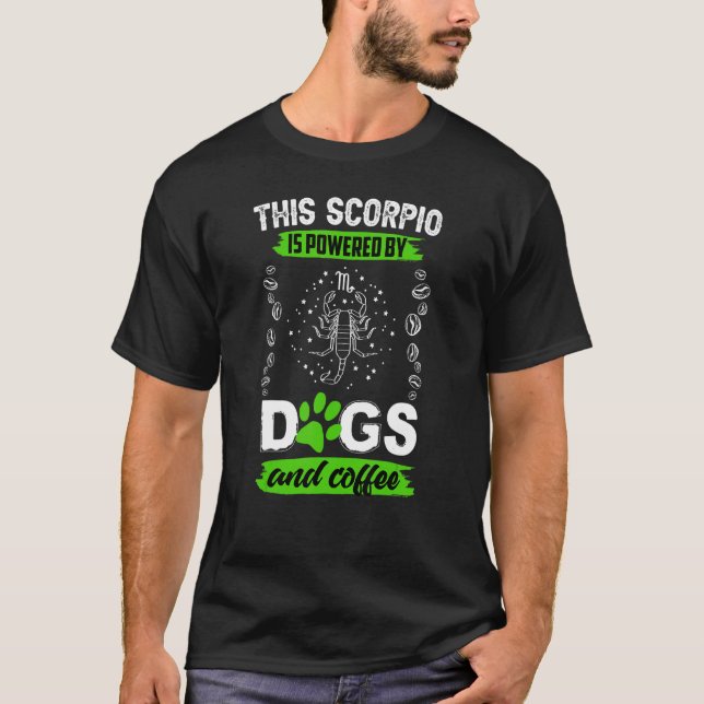 Camiseta Scorpio Coffee Horoscópio Sinal Zodiodótico (Frente)