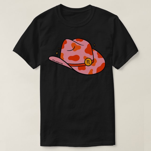 Camiseta Scorpio Cowboy Hat (Frente do Design)