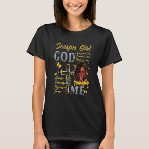 Camiseta Scorpio Girl Deus abençoe Me Black Girl