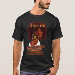 Camiseta Scorpio Girl Engraçado Presente Para Mulheres Negr