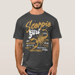 Camiseta Scorpio Girl Horoscope Astrologia Zodiac - Sinal B