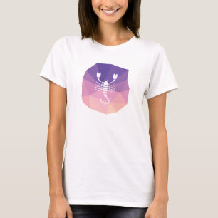 Camiseta Scorpio horoscópio assina rosa moderno