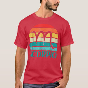 Camiseta Scorpio Oferece Funny Retro Sunset Sinal de Nascim