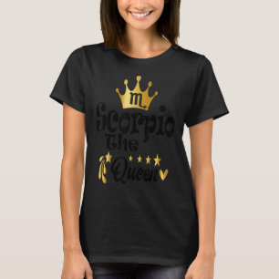 Camiseta Scorpio Queen Zodiac Sinal Horoscope Aniversário M