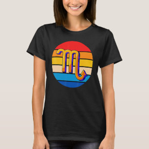 Camiseta Scorpio Retro Sunset - Sinal de Zodíaco Aniversári