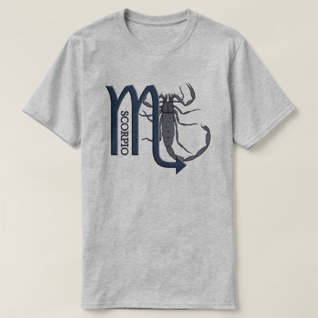 Camiseta Scorpio Scorpion - Símbolo Zodiac Mens (Frente do Design)