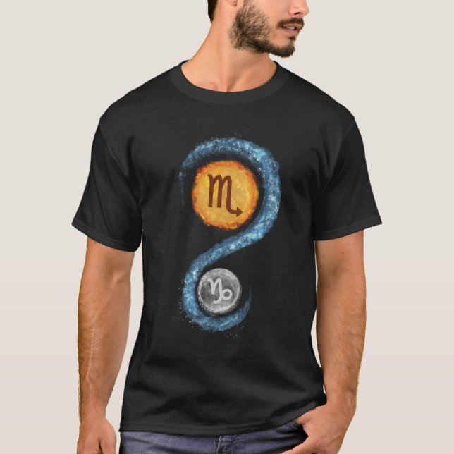 Camiseta Scorpio Sun Capricorn Lua Zodiac - Sinal T-Shirt (Frente)