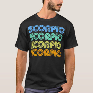 Camiseta Scorpio Vintage Retro Sinal Zodiac Scorpio Horosco