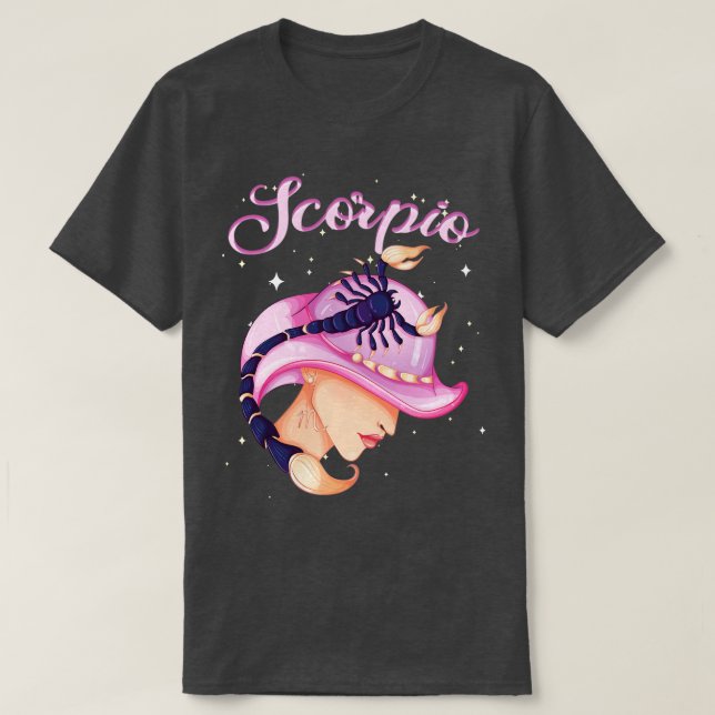 Camiseta Scorpio Zodiopio - Sinal de Horoscópio Aniversário (Frente do Design)