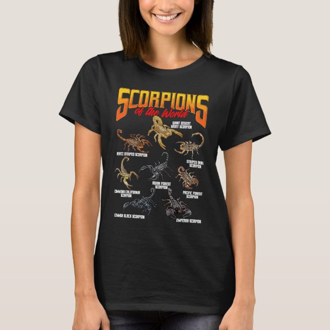 Camiseta Scorpions Animals of the World Arachnology Animal (Frente)