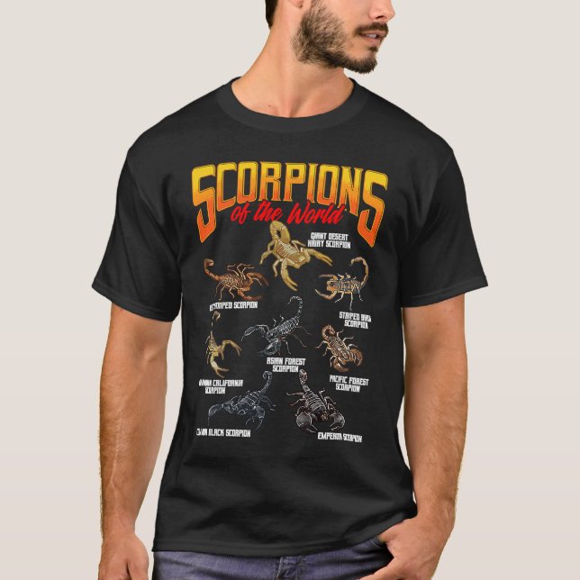 Camiseta Scorpions Animals of the World Arachnology Animal (Frente)