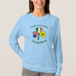 Camiseta Scot Lion Irish American Flag Shamrock Personalize