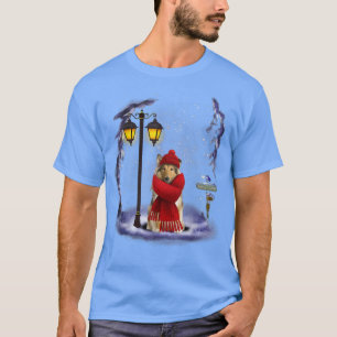 Camiseta Scotch Collie Papai Noel Neve Luz de Natal Inverno