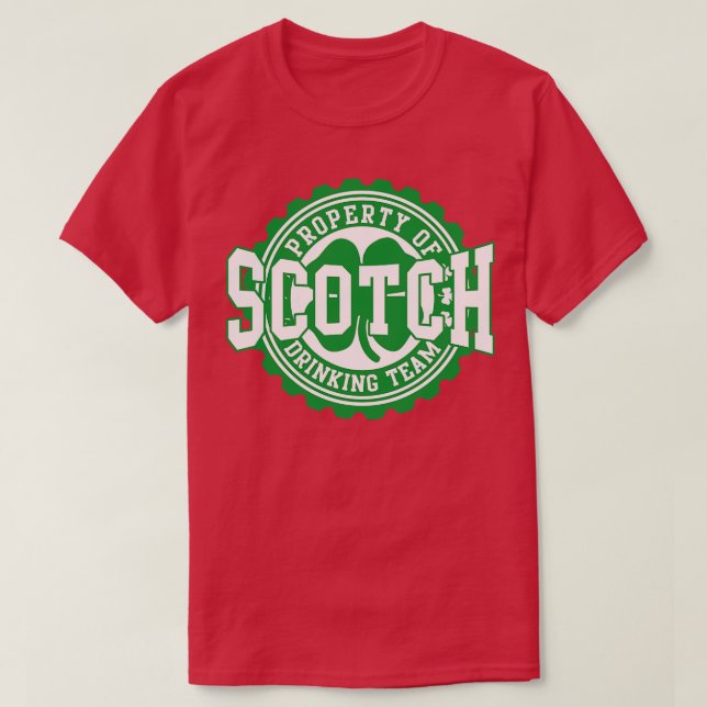Camiseta Scotch Irish Bebendo Team Scottish St Patricks Da (Frente do Design)