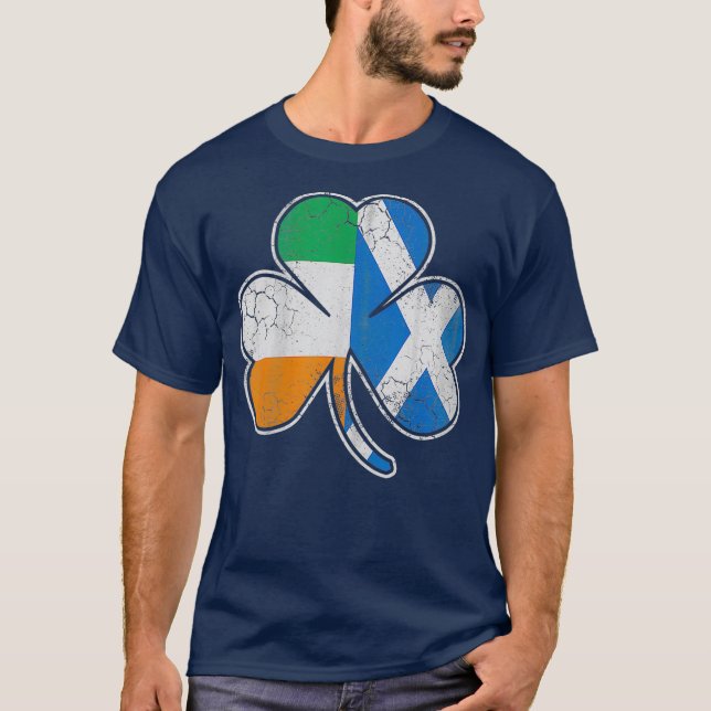 Camiseta Scotch Irish Shamrock Dia de São Patrício escocês (Frente)