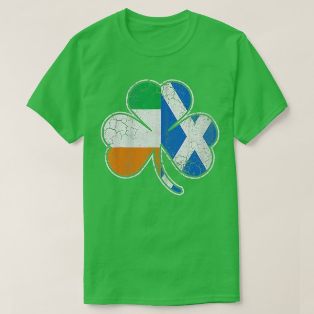 Camiseta Scotch Irish Shamrock Scottish Dia de São Patrício (Frente do Design)