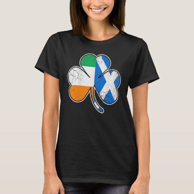 Camiseta Scotch Irish Shamrock Scottish St Patricks Day (Frente)
