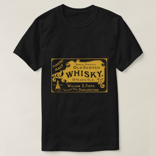 Camiseta Scotch Whisky antigo (Frente do Design)