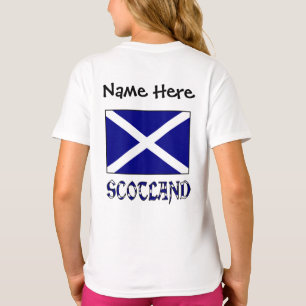 Camiseta Scotland and Scottish Flag with Your Name