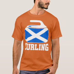 Camiseta Scotland Curling I Scottish Flag Curling Stone