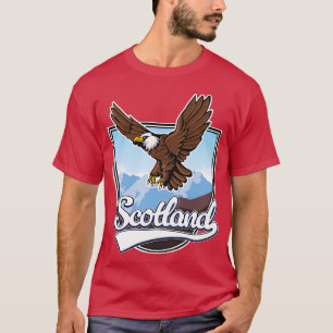 Camiseta Scotland Eagle — vetor paisagístico