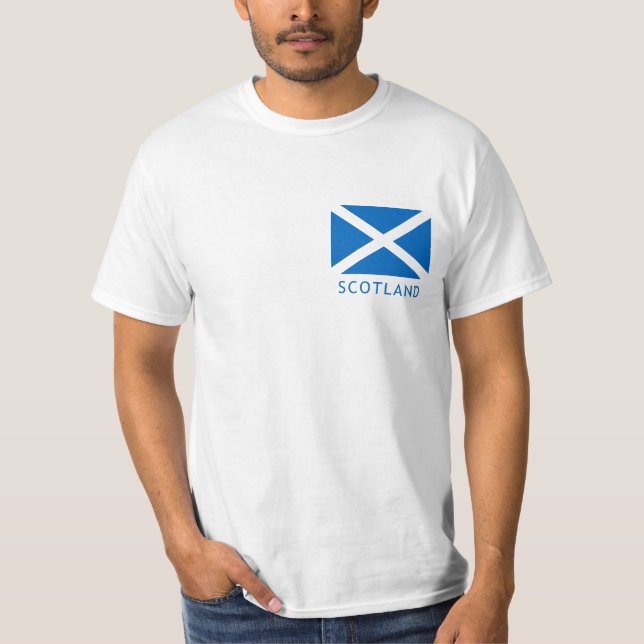 Camiseta Scotland Flag e Lion Rampant T-shirt (Frente)