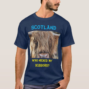 Camiseta Scotland Funny Long Hair Cow