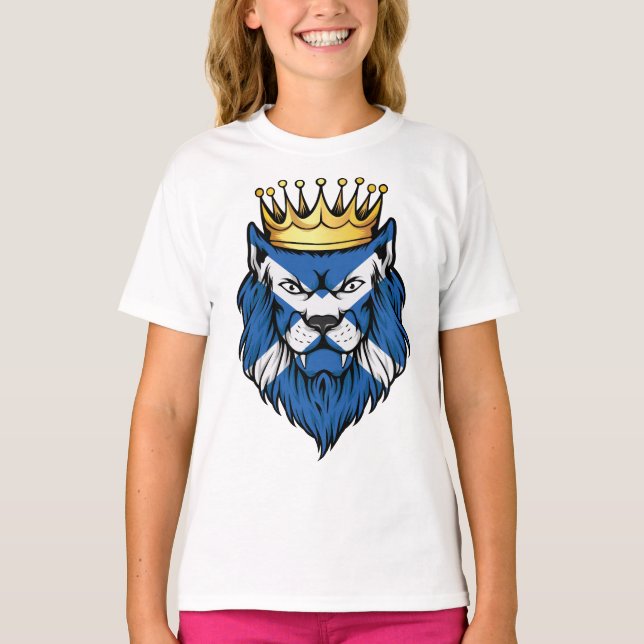 Camiseta Scotland Lion King Flag (Frente)