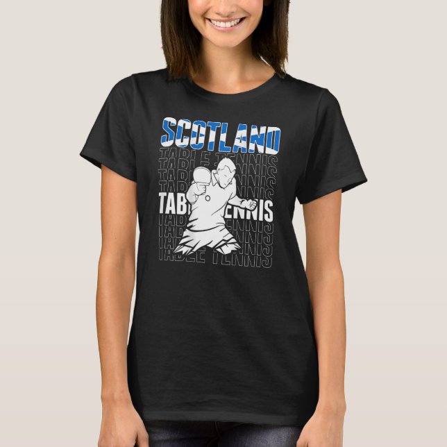 Camiseta Scotland Mesa Tênis Support Scottish Ping Pong (Frente)
