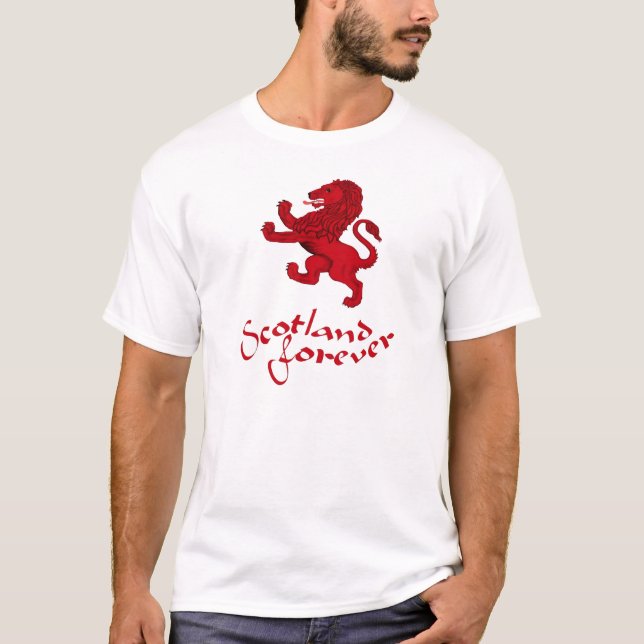 Camiseta Scotland para sempre, leão desenfreado (Frente)