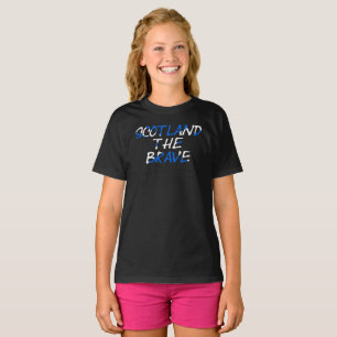 Camiseta Scotland The Brave on Scottish flag Girls cn