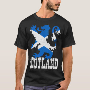 Camiseta Scotland Vintage Lion Scottish Flag Pride Gift UK
