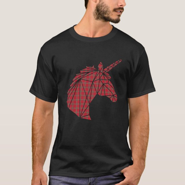 Camiseta Scotsman Scotland Unicorn Xadrez Tartan Day Scotti (Frente)