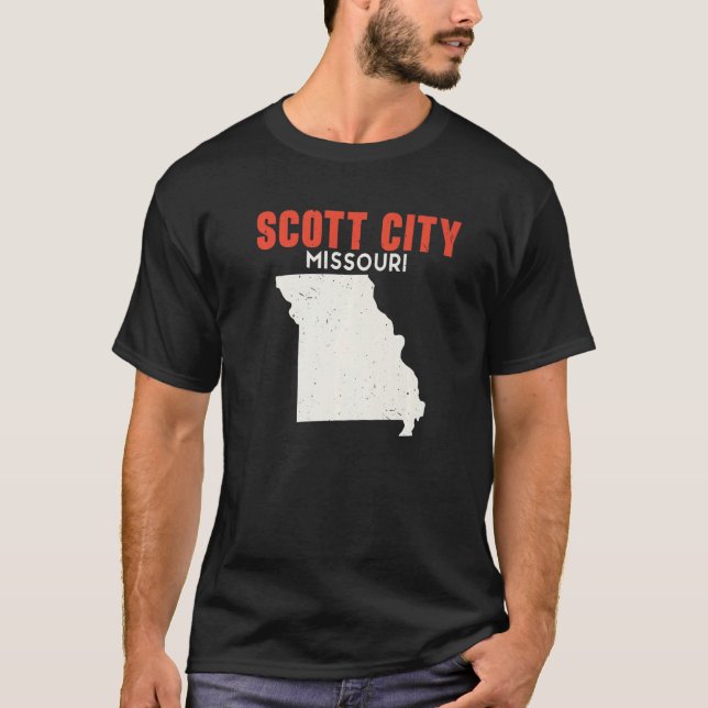 Camiseta Scott City Missouri EUA State America Viagem Misso (Frente)