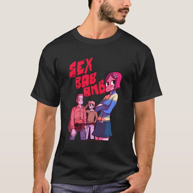 Camiseta Scott Pilgrim Vs The World Bob Omb Banda (Frente)