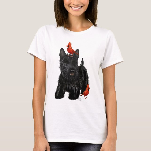 Camiseta Scottie Dog and Red Birds (Frente)