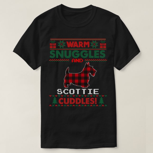 Camiseta Scottie Dog Christmas Pajama Ugly Christmas Sweat (Frente do Design)