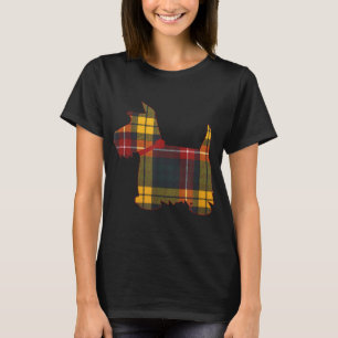 Camiseta Scottie Dog Scottish Terrier Buchanan Tartan Xadre