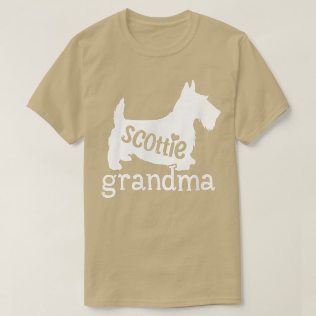 Camiseta Scottie Grandma Oferece Cute Scottish Terrier Dog  (Frente do Design)