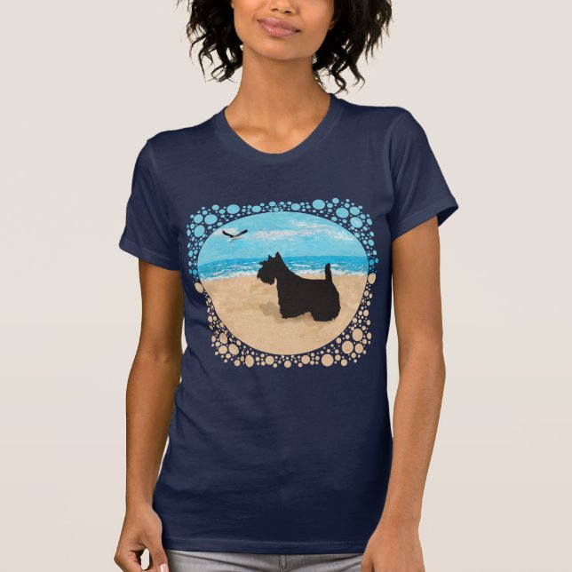Camiseta Scottie na Praia com Gaivota (Frente)