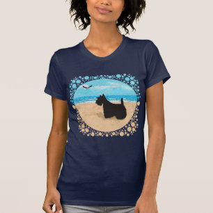 Camiseta Scottie na praia com Seagull