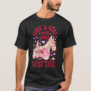 Camiseta Scottie Scottish Terrier Apenas Uma Menina Que Ama